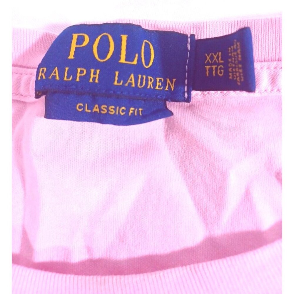 Polo Ralph Lauren Pink Shirt Mens XXL Classic Oxford Crewneck Short Sleeve - Picture 5 of 6